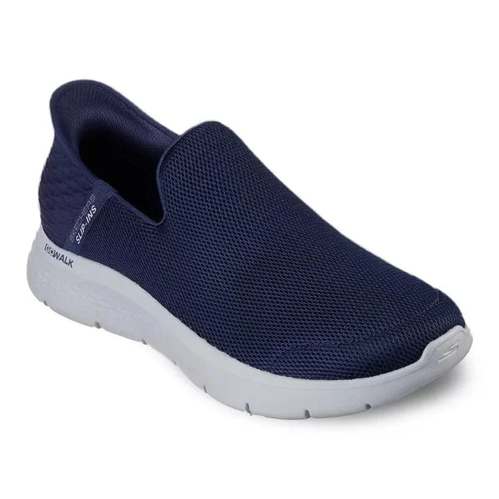 Skechers Hands Free Slip-ins Go Walk Flex Navy Blue Comfort Shoes Men's Size 9WW